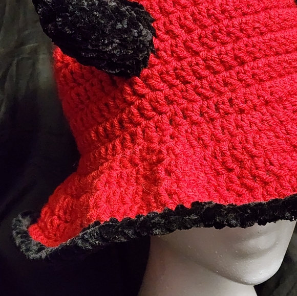 Devilish Crocheted Bucket Hat - Picture 3 of 3